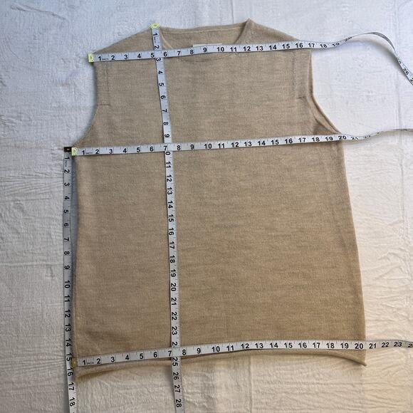 Lauren Manoogian Sleeveless Base Shell Midi Skirt Set Ecru Slub 1 / Small Alpaca - Picture 7 of 16